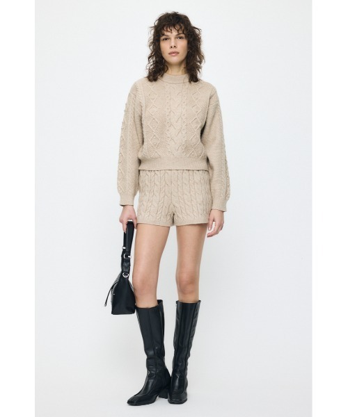 MOUSSY（マウジー）の「CABLE KNIT ショーツ（その他パンツ）」 - WEAR