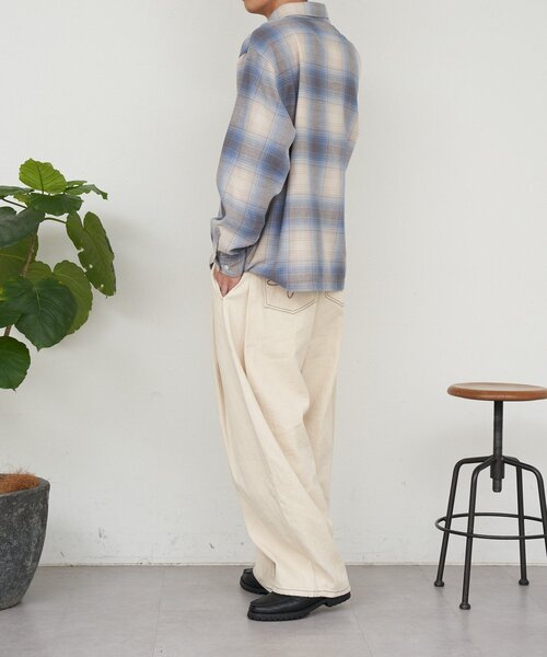 CIAOPANIC（チャオパニック）の「サイドタックコットンツイードパンツ（その他パンツ・メンズ・ブラック/ホワイト/インディゴブルー・MEDIUM/LARGE）」の8枚目の写真