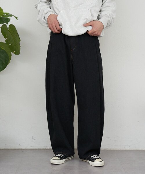 CIAOPANIC（チャオパニック）の「サイドタックコットンツイードパンツ（その他パンツ・メンズ・ブラック/ホワイト/インディゴブルー・MEDIUM/LARGE）」の10枚目の写真