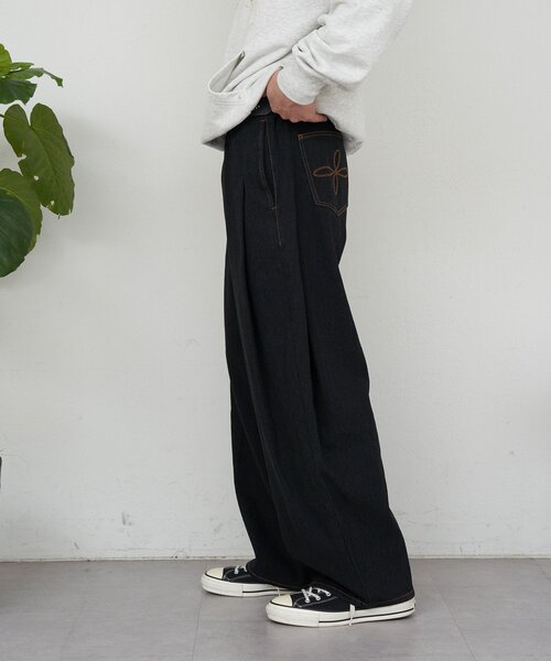 CIAOPANIC（チャオパニック）の「サイドタックコットンツイードパンツ（その他パンツ・メンズ・ブラック/ホワイト/インディゴブルー・MEDIUM/LARGE）」の11枚目の写真