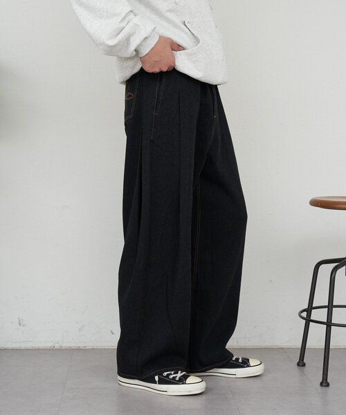 CIAOPANIC（チャオパニック）の「サイドタックコットンツイードパンツ（その他パンツ・メンズ・ブラック/ホワイト/インディゴブルー・MEDIUM/LARGE）」の12枚目の写真