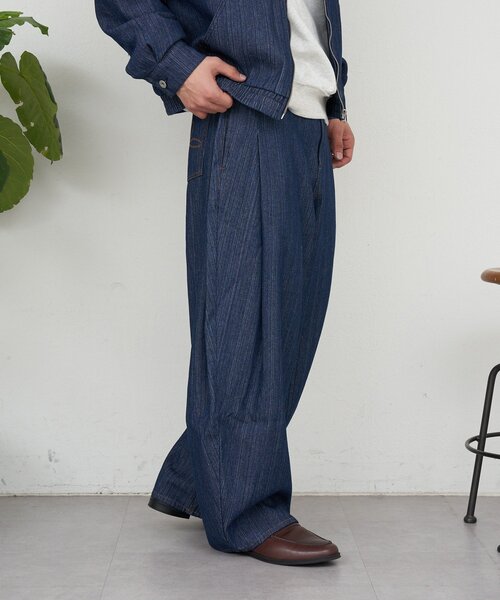 CIAOPANIC（チャオパニック）の「サイドタックコットンツイードパンツ（その他パンツ・メンズ・ブラック/ホワイト/インディゴブルー・MEDIUM/LARGE）」の19枚目の写真