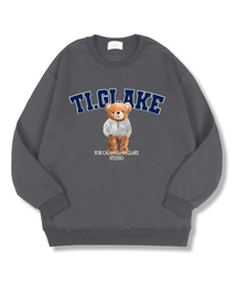 ニューヨークフードベア オーバーサイズ 特殊裏毛 スウェット Tシャツ ダークグレー