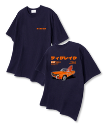 サーフィンカー オーバーサイズ 半袖Tシャツ ネイビー