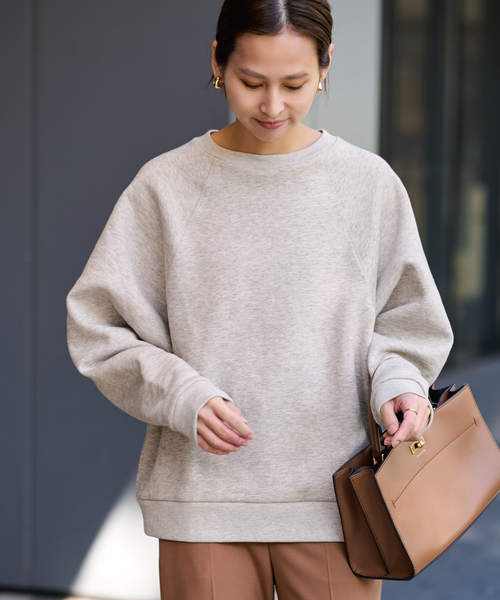 値下げFRAMeWORKボリュームスエット　ベージュ セール】YAKMixスエットオーバートップス（スウェット）｜FRAMeWORK