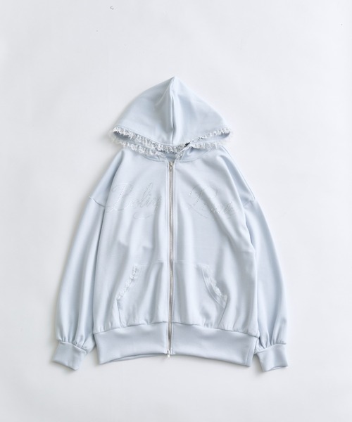 OLIVE des OLIVE（オリーブデオリーブ）の「ロゴ入りレースパーカー（パーカー・レディース・ピンク/ブラック/サックスブルー/アイボリー/その他/トップグレー・FREE）」の18枚目の写真