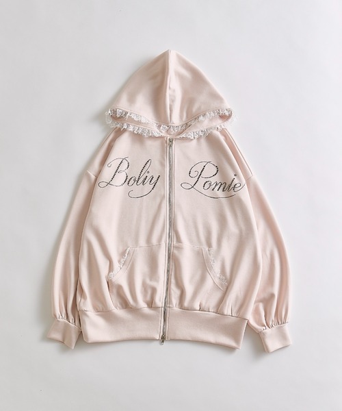 OLIVE des OLIVE（オリーブデオリーブ）の「ロゴ入りレースパーカー（パーカー・レディース・ピンク/ブラック/サックスブルー/アイボリー/その他/トップグレー・FREE）」の19枚目の写真