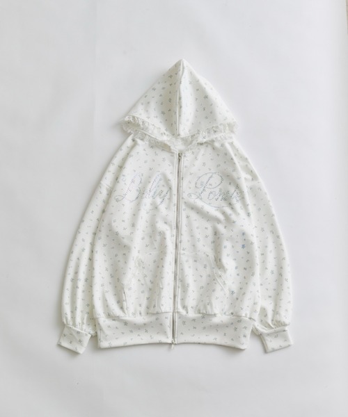 OLIVE des OLIVE（オリーブデオリーブ）の「ロゴ入りレースパーカー（パーカー・レディース・ピンク/ブラック/サックスブルー/アイボリー/その他/トップグレー・FREE）」の21枚目の写真