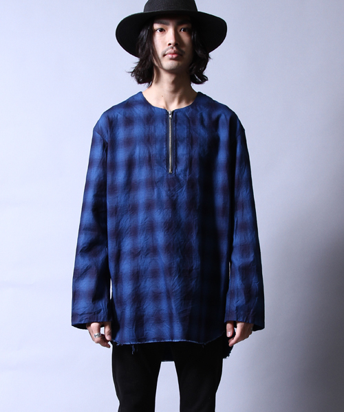 AMERICAN RAG CIE（アメリカンラグシー）の「AMERICAN RAG CIE インディゴオンブレープルオーバーシャツ（シャツ/ブラウス・メンズ・インディゴブルー・2/1）」の6枚目の写真