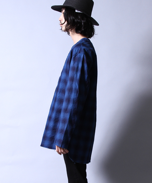 AMERICAN RAG CIE（アメリカンラグシー）の「AMERICAN RAG CIE インディゴオンブレープルオーバーシャツ（シャツ/ブラウス・メンズ・インディゴブルー・2/1）」の7枚目の写真