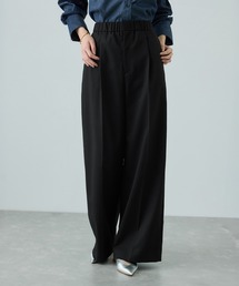 ROPE' | トリアセツイル ワンタックイージーワイドパンツ(デニムライク)/イージーケア・セットアップ対応(スラックス)