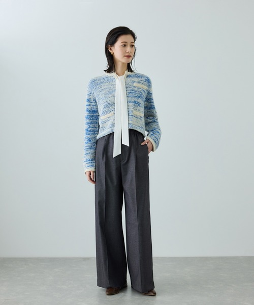 ROPE'（ロペ）の「トリアセツイル ワンタックイージーワイドパンツ(デニムライク)/イージーケア・セットアップ対応（スラックス・レディース・ブラック/ブルー系その他3・36/38/40）」の9枚目の写真