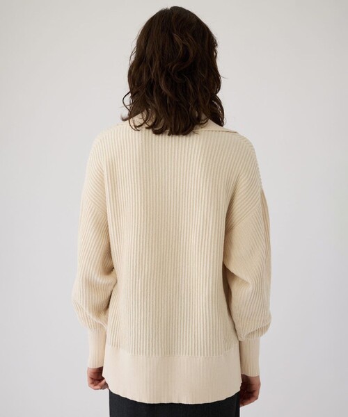RIM.ARK(リムアーク)の「【RIM.ARK/リムアーク】Basic coller rib pullover/ベーシックカラーリブプルオーバー(ニット/セーター・レディース・ブラック/アイボリー・FREE)」の22枚目の写真