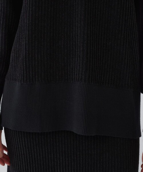RIM.ARK(リムアーク)の「【RIM.ARK/リムアーク】Basic coller rib pullover/ベーシックカラーリブプルオーバー(ニット/セーター・レディース・ブラック/アイボリー・FREE)」の12枚目の写真