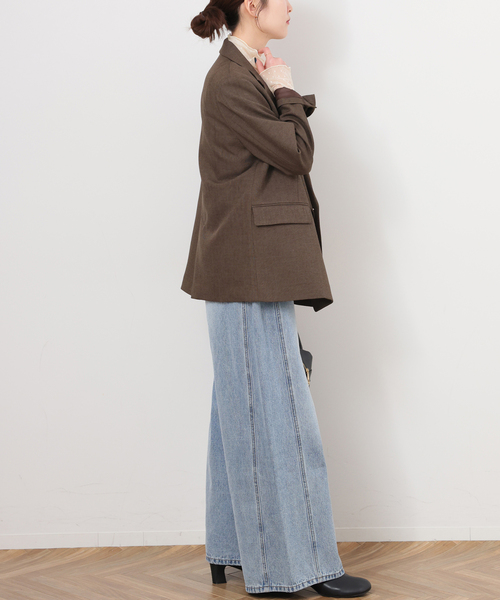 JOURNAL STANDARD relume（ジャーナルスタンダード　レリューム）の「《追加》チュールドットハイネック（Tシャツ/カットソー・レディース・アイボリー/ブラック/ブラウン・FREE）」の11枚目の写真