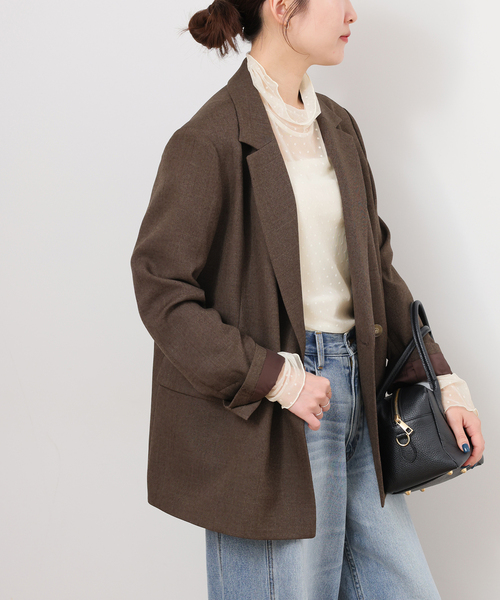 JOURNAL STANDARD relume（ジャーナルスタンダード　レリューム）の「《追加》チュールドットハイネック（Tシャツ/カットソー・レディース・アイボリー/ブラック/ブラウン・FREE）」の15枚目の写真