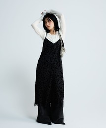 JEANASIS | レーストリムサテンキャミワンピース/650164(ワンピース)