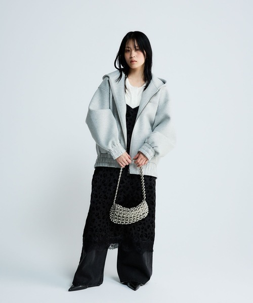 JEANASIS(ジーナシス)の「レーストリムサテンキャミワンピース/650164(ワンピース・レディース・ブラック系その他/ホワイト系その他・FREE)」の12枚目の写真