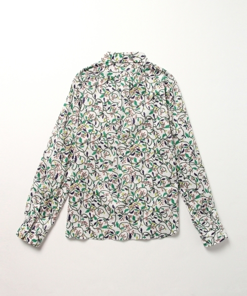 BEAMS BOY（ビームスボーイ）の「BEAMS BOY / リバティ カッタウェイ シャツ（シャツ/ブラウス・レディース・ホワイト/グリーン・ONE SIZE）」の20枚目の写真