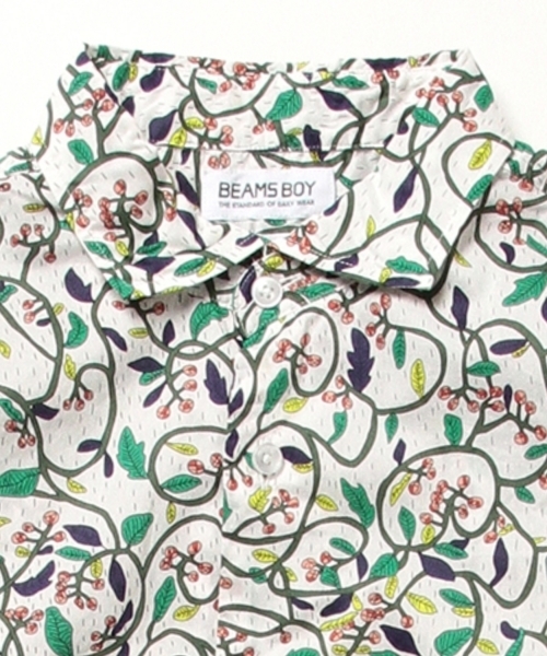 BEAMS BOY（ビームスボーイ）の「BEAMS BOY / リバティ カッタウェイ シャツ（シャツ/ブラウス・レディース・ホワイト/グリーン・ONE SIZE）」の13枚目の写真
