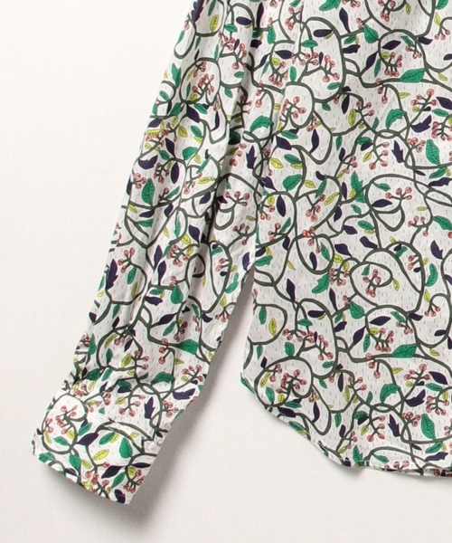 BEAMS BOY（ビームスボーイ）の「BEAMS BOY / リバティ カッタウェイ シャツ（シャツ/ブラウス・レディース・ホワイト/グリーン・ONE SIZE）」の14枚目の写真