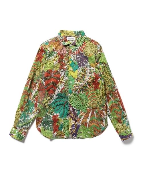 BEAMS BOY（ビームスボーイ）の「BEAMS BOY / リバティ カッタウェイ シャツ（シャツ/ブラウス・レディース・ホワイト/グリーン・ONE SIZE）」の15枚目の写真