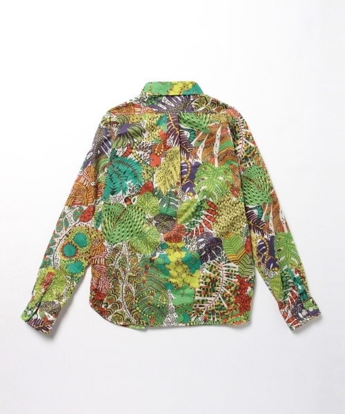 BEAMS BOY（ビームスボーイ）の「BEAMS BOY / リバティ カッタウェイ シャツ（シャツ/ブラウス・レディース・ホワイト/グリーン・ONE SIZE）」の16枚目の写真