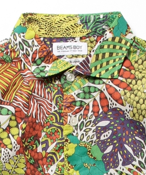 BEAMS BOY（ビームスボーイ）の「BEAMS BOY / リバティ カッタウェイ シャツ（シャツ/ブラウス・レディース・ホワイト/グリーン・ONE SIZE）」の17枚目の写真