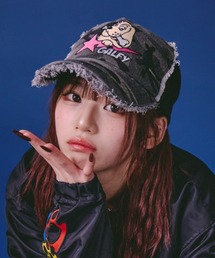 GALFY（ガルフィー）の「【GALFY】星のわんちゃんボロボロCAP / 【ガルフィー】星のわんちゃんボロボロCAP（キャップ）」