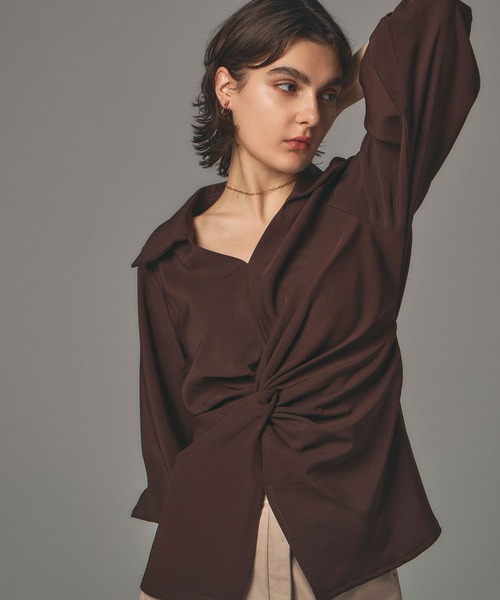 KNOT DRAPE BLOUSE（シャツ/ブラウス）｜ARVELLIA（アルベリア）の
