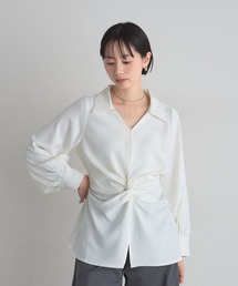 KNOT DRAPE BLOUSE