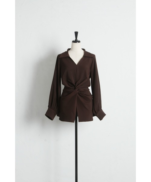 KNOT DRAPE BLOUSE（シャツ/ブラウス）｜ARVELLIA（アルベリア）の