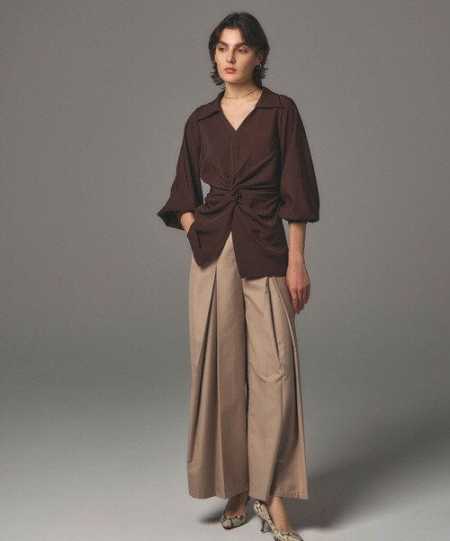 KNOT DRAPE BLOUSE（シャツ/ブラウス）｜ARVELLIA（アルベリア）の