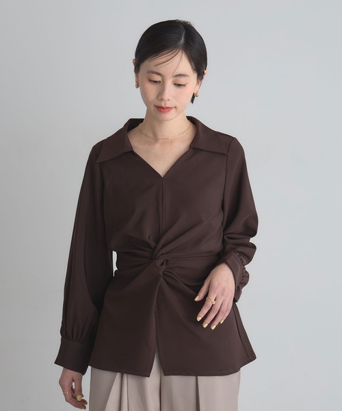 KNOT DRAPE BLOUSE（シャツ/ブラウス）｜ARVELLIA（アルベリア）の