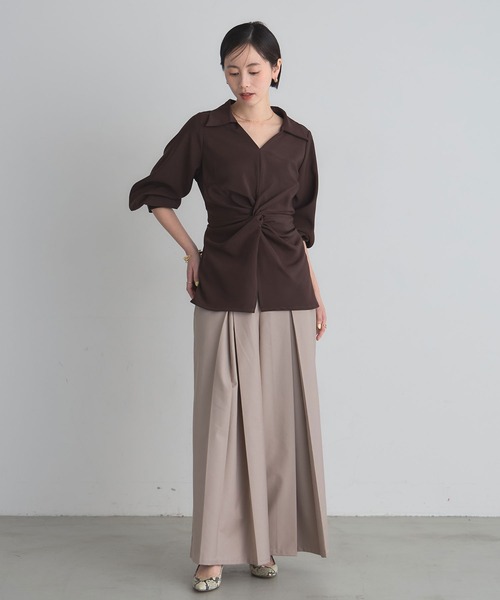 KNOT DRAPE BLOUSE（シャツ/ブラウス）｜ARVELLIA（アルベリア）の