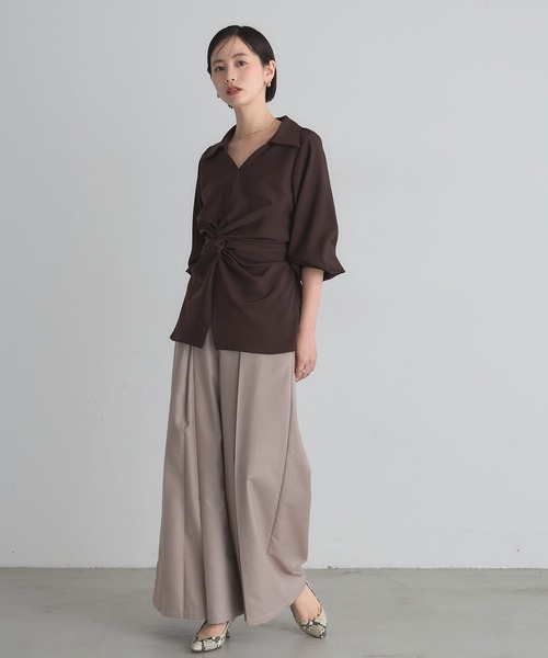 KNOT DRAPE BLOUSE（シャツ/ブラウス）｜ARVELLIA（アルベリア）の