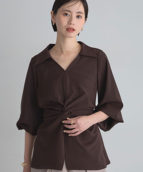 KNOT DRAPE BLOUSE（シャツ/ブラウス）｜ARVELLIA（アルベリア）の