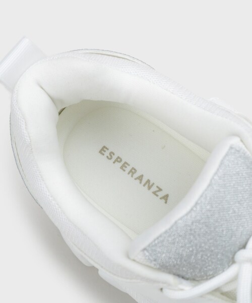 ESPERANZA（エスペランサ）の「きゅんフィットハートチャームスニーカー（スニーカー・レディース・ブラック/ブラウン系8/ホワイト・LL/L/M/S）」の14枚目の写真