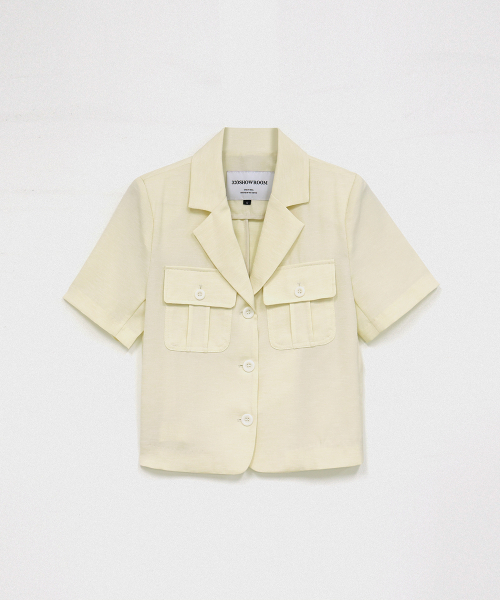 320SHOWROOM(320ショールーム)の「Utility Collar Short Sleeve Pocket Jacket Cream(その他アウター・レディース・その他・SMALL/MEDIUM)」の5枚目の写真
