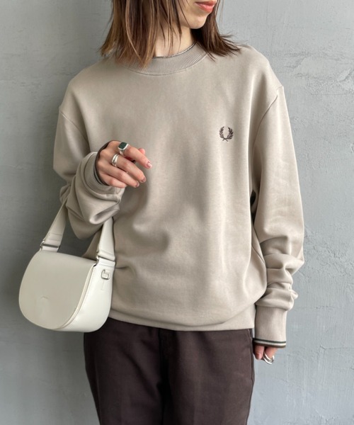 セール】[FRED PERRY/フレッドペリー] ワンポイント刺繍ロゴ クルー