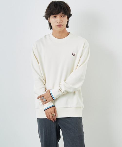セール】[FRED PERRY/フレッドペリー] ワンポイント刺繍ロゴ クルー