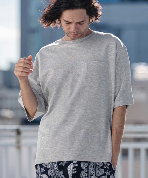 CAMBIO(カンビオ)の「mt10180- Cool Touch USA Cotton Print Pocket Tee プリントTシャツ(AI-261-003)(Tシャツ/カットソー・メンズ・ホワイト/ブラック/グレー・S/M/L)」の4枚目の写真