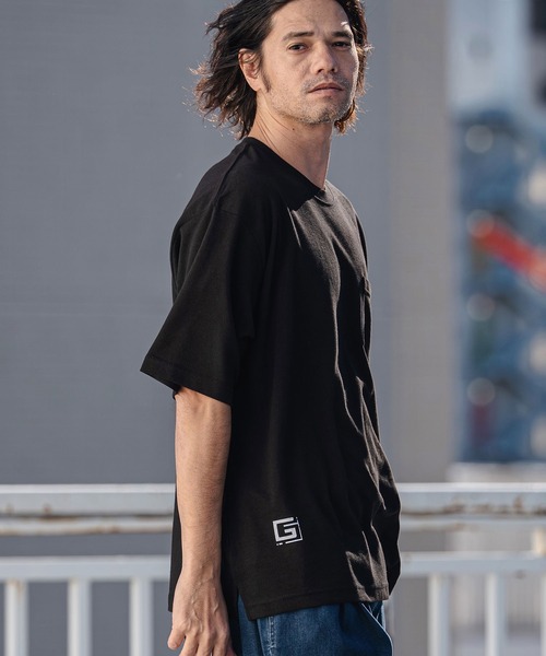 CAMBIO(カンビオ)の「mt10180- Cool Touch USA Cotton Print Pocket Tee プリントTシャツ(AI-261-003)(Tシャツ/カットソー・メンズ・ホワイト/ブラック/グレー・S/M/L)」の8枚目の写真