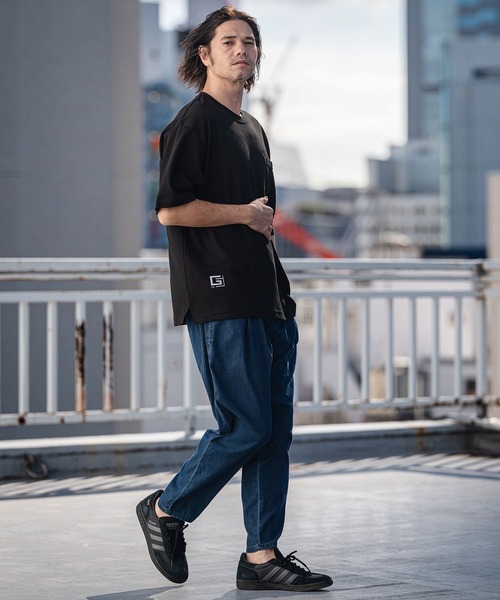 CAMBIO(カンビオ)の「mt10180- Cool Touch USA Cotton Print Pocket Tee プリントTシャツ(AI-261-003)(Tシャツ/カットソー・メンズ・ホワイト/ブラック/グレー・S/M/L)」の10枚目の写真