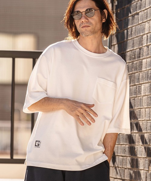CAMBIO(カンビオ)の「mt10180- Cool Touch USA Cotton Print Pocket Tee プリントTシャツ(AI-261-003)(Tシャツ/カットソー・メンズ・ホワイト/ブラック/グレー・S/M/L)」の12枚目の写真