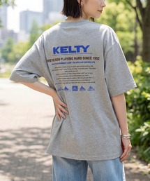 別注【KELTY】限定展開/バックプリント ヴィンテージアーカイブ クルーネックTシャツ / 古着風 アメカジ 半袖T / ユニセックス