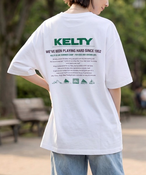 KELTY(ケルティ)の「別注【KELTY】限定展開/バックプリント ヴィンテージアーカイブ クルーネックTシャツ / 古着風 アメカジ 半袖T / ユニセックス(Tシャツ/カットソー・レディース・ネイビー/ホワイト/ピンク/グレー/ブラック・XS/S/M/L)」の2枚目の写真