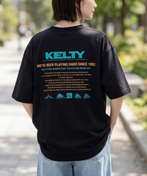別注【KELTY】限定展開/バックプリント ヴィンテージアーカイブ クルーネックTシャツ / 古着風 アメカジ 半袖T / ユニセックス
