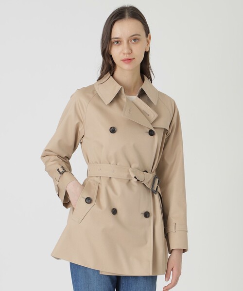 BLUE LABEL CRESTBRIDGE（ブルーレーベルクレストブリッジ）の「ライトギャバジンミディアムトレンチコート（トレンチコート・レディース・ベージュ・38/40/36）」の2枚目の写真