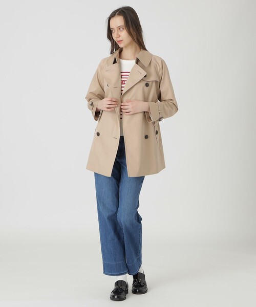 BLUE LABEL CRESTBRIDGE（ブルーレーベルクレストブリッジ）の「ライトギャバジンミディアムトレンチコート（トレンチコート・レディース・ベージュ・38/40/36）」の3枚目の写真